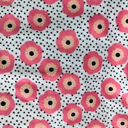 粉色小花印花pink flower pigment print